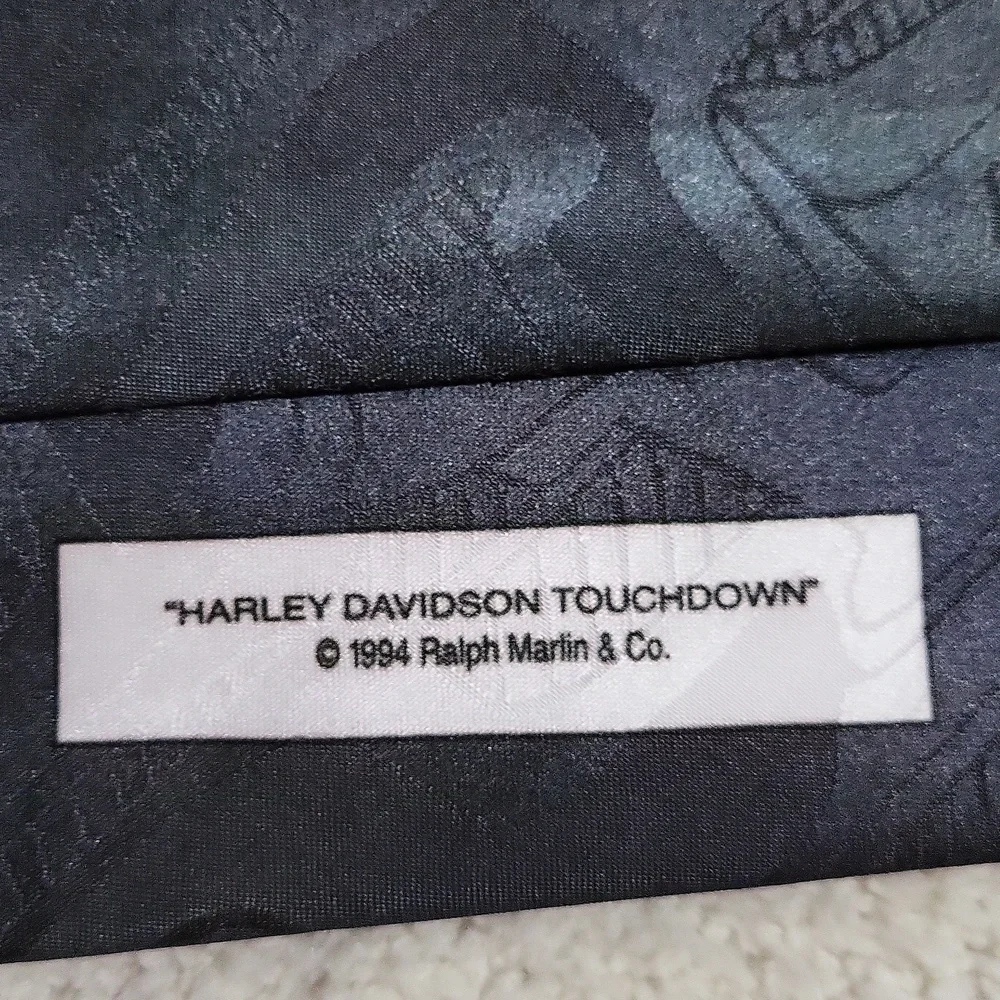 Vintage Harley Davidson Ralph Marlin Touchdown Eagle Neck Tie